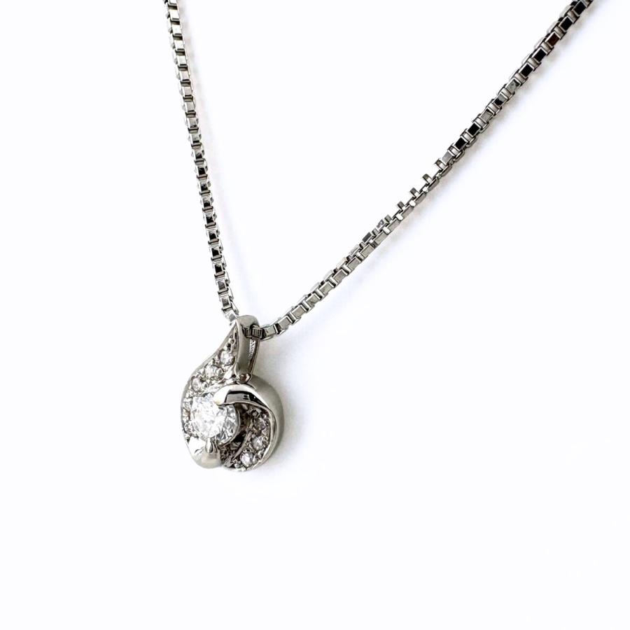 ペンダントネックレス Pt900/850 プラチナ レディース ダイヤモンド IGI鑑定書付】PT900 / 850 ダイヤモンド 0.3ct ネックレス レディース