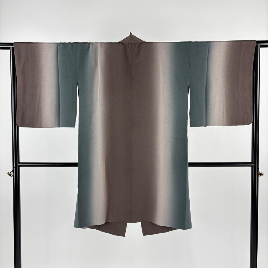 美品 道中着 身丈99cm 裄丈66.5cm M 和装コート 着物衿 縦ぼかし