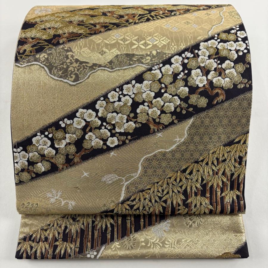 411ag72◎七五三 7歳 六通袋帯 ハーフ成人式 梅雲取り 金糸◎美品 411ag72◎七五三 7歳 六通袋帯 ハーフ成人式 梅雲取り 金糸◎美品