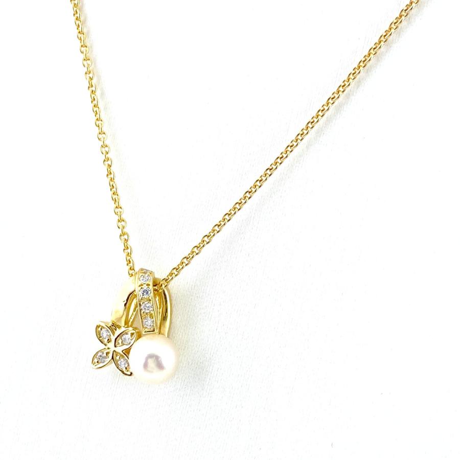 MIKIMOTO（ミキモト） パール デザインネックレス YG イエローゴールド