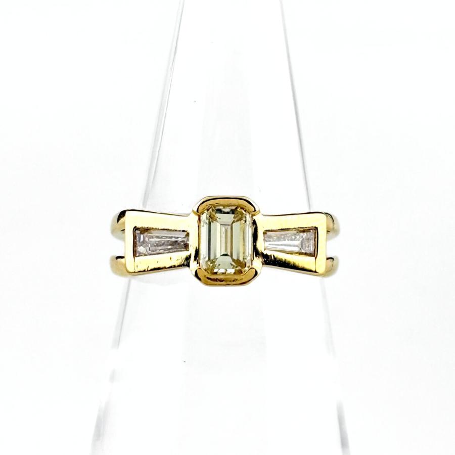 メレダイヤ デザインリング YG イエローゴールド 指輪 リング 11.5号