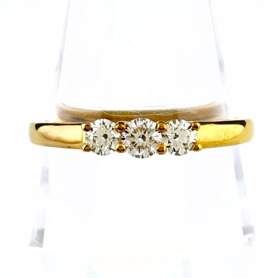 メレダイヤ デザインリング YG イエローゴールド 指輪 リング 20号 K24