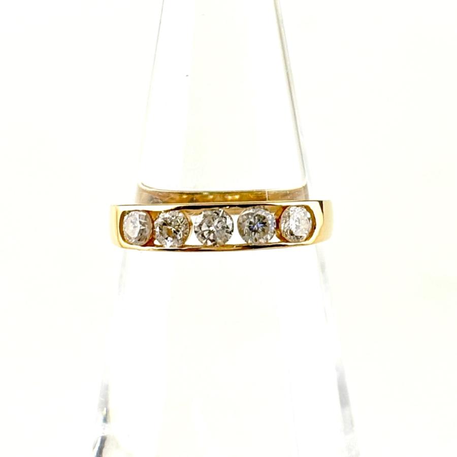 メレダイヤ デザインリング YG イエローゴールド 指輪 リング 11号 K18