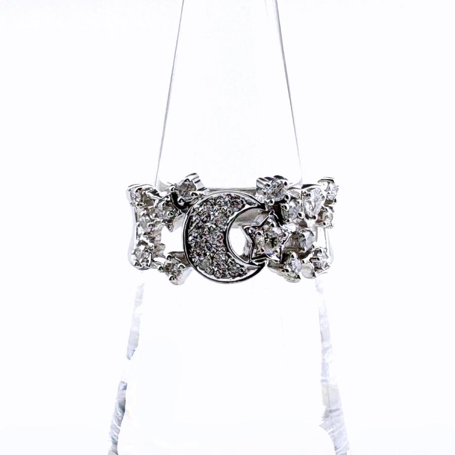 メレダイヤ デザインリング 指輪 リング 12号 K18 ダイヤモンド