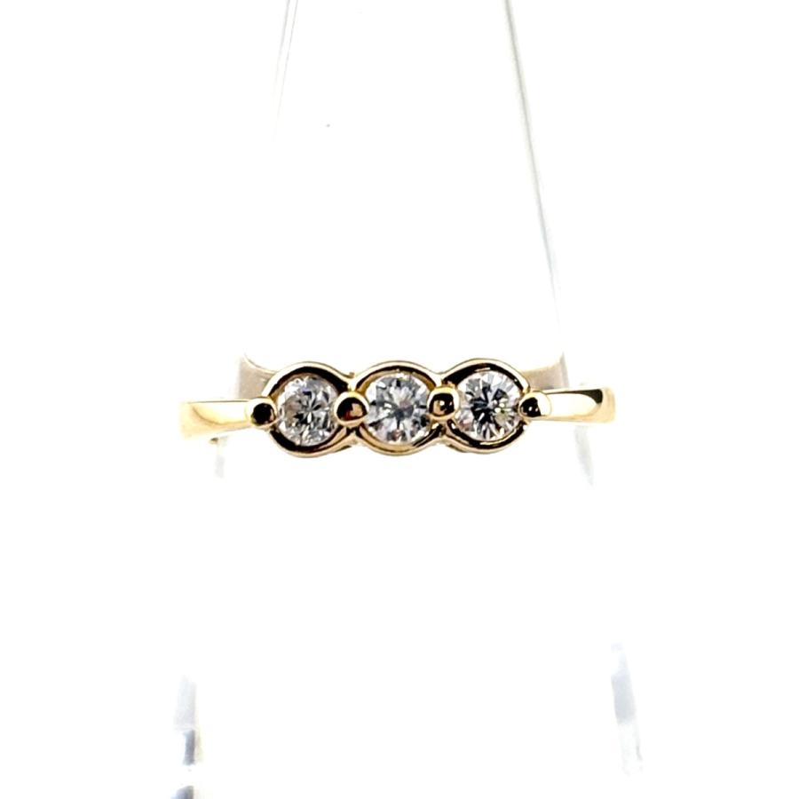 メレダイヤ デザインリング YG イエローゴールド 指輪 リング 12号 K18