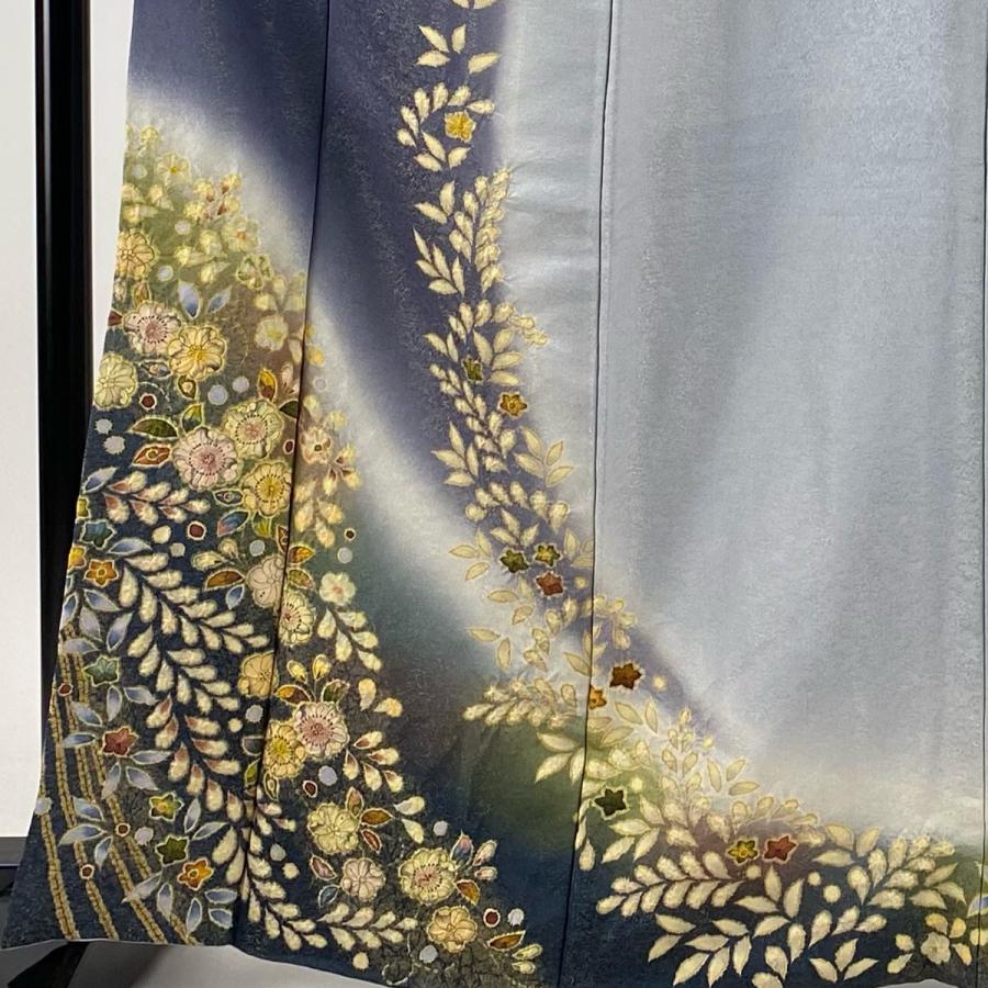 訪問着 身丈165.5cm 裄丈67.5cm L 袷 徳永憲峯 落款あり 辻が花 金通し