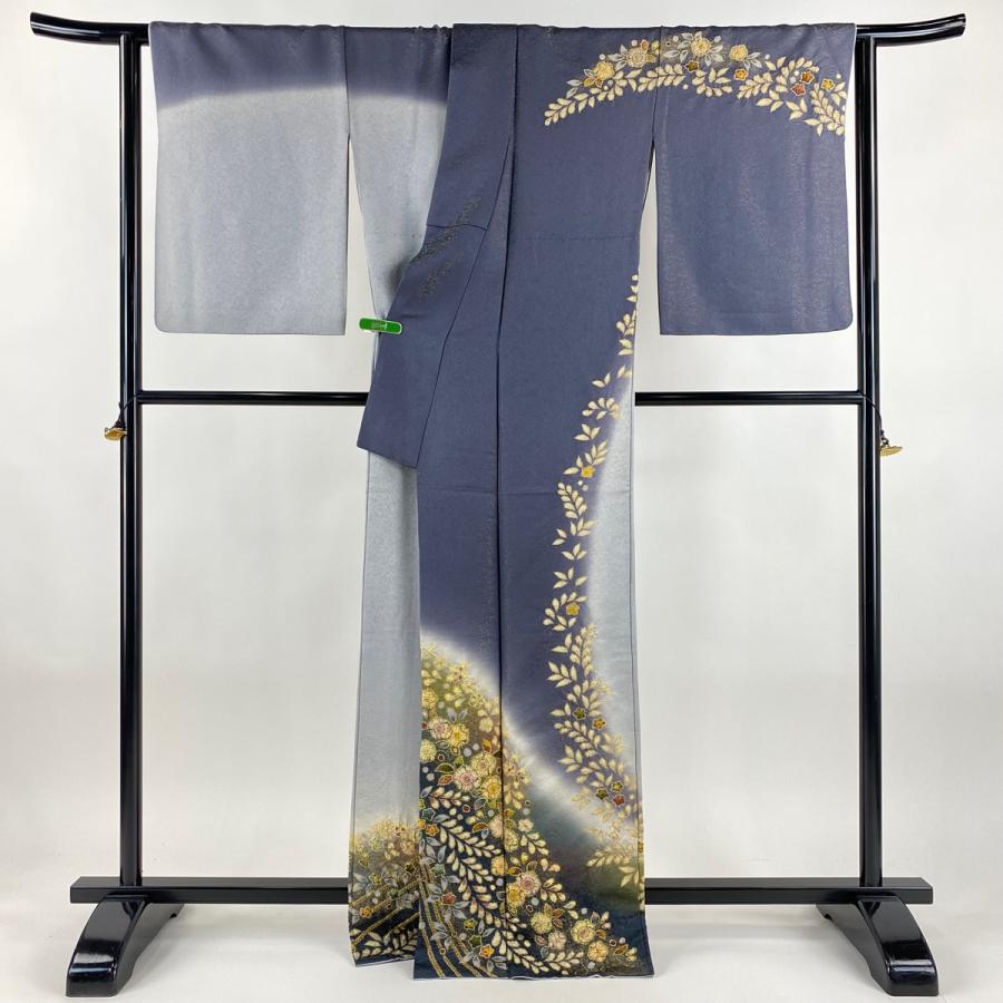 訪問着 身丈165.5cm 裄丈66cm 正絹 逸品 【中古】 訪問着 身丈165.5cm 裄丈67.5cm L 袷 徳永憲峯 落款あり 辻が花 金通し