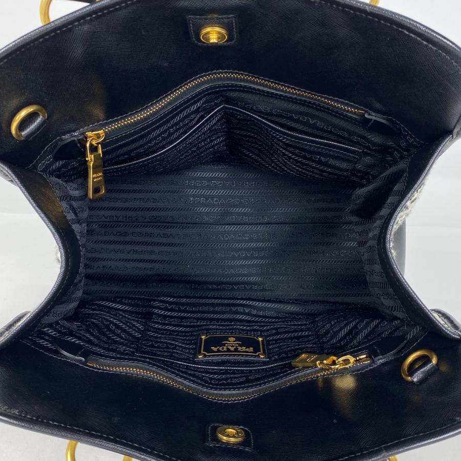 PRADA（プラダ） ロゴ ハンドバッグ ツイード トートバッグ 