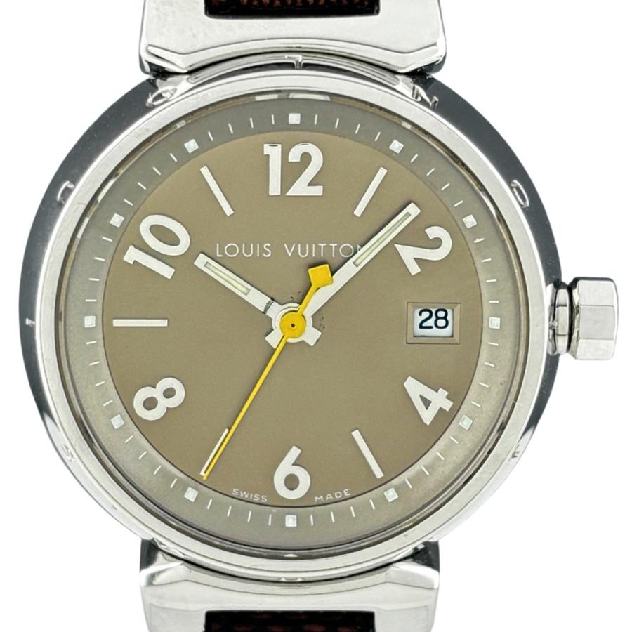 LOUIS VUITTON（ルイ・ヴィトン） タンブール Q1212 腕時計 SS レザー