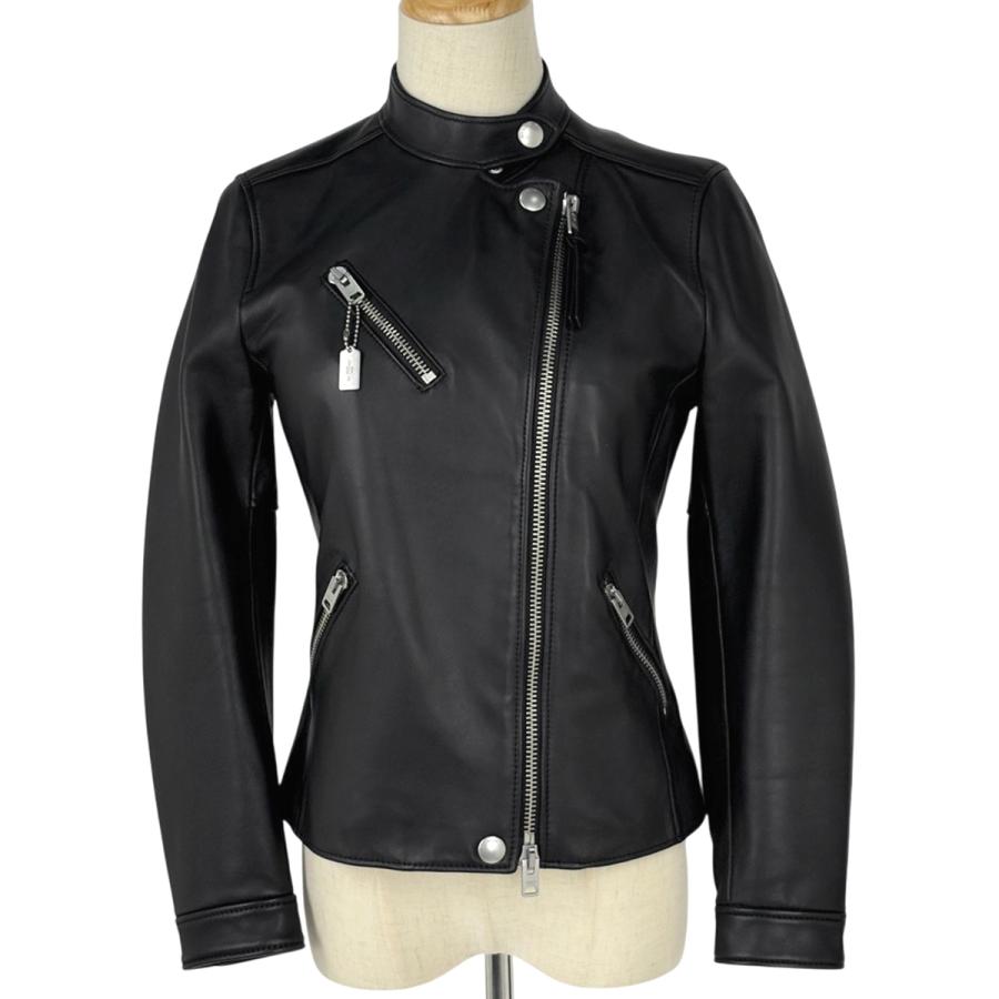 COACH（コーチ） ライダースジャケット ロゴボタン レザージャケット