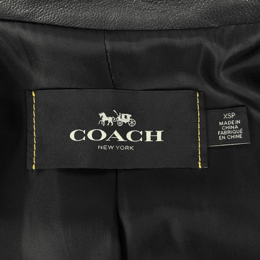 COACH（コーチ） ライダースジャケット ロゴボタン レザージャケット