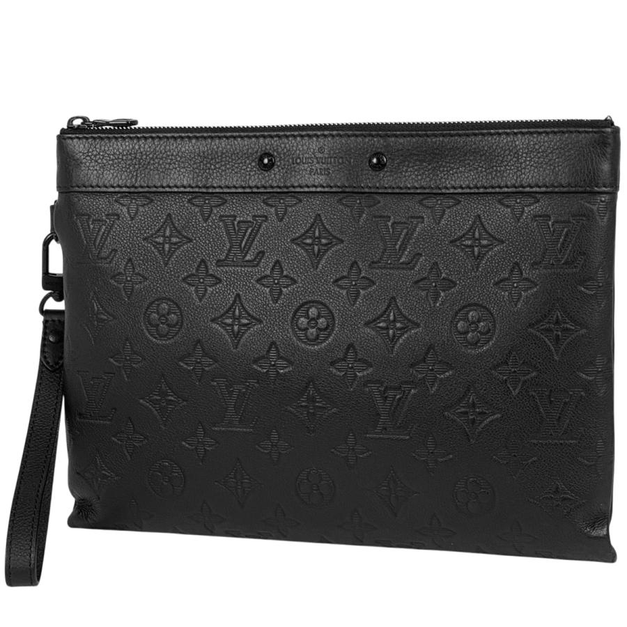（未使用　展示品）ルイ ヴィトン LOUIS VUITTON ポシェット トゥ ゴー セカンド クラッチバッグ ポーチ モノグラムシャドウ レザー ブラック マットブラック金具 M81570 LOUIS VUITTON（ルイ・ヴィトン） ポシェット トゥ ゴー モノグラム