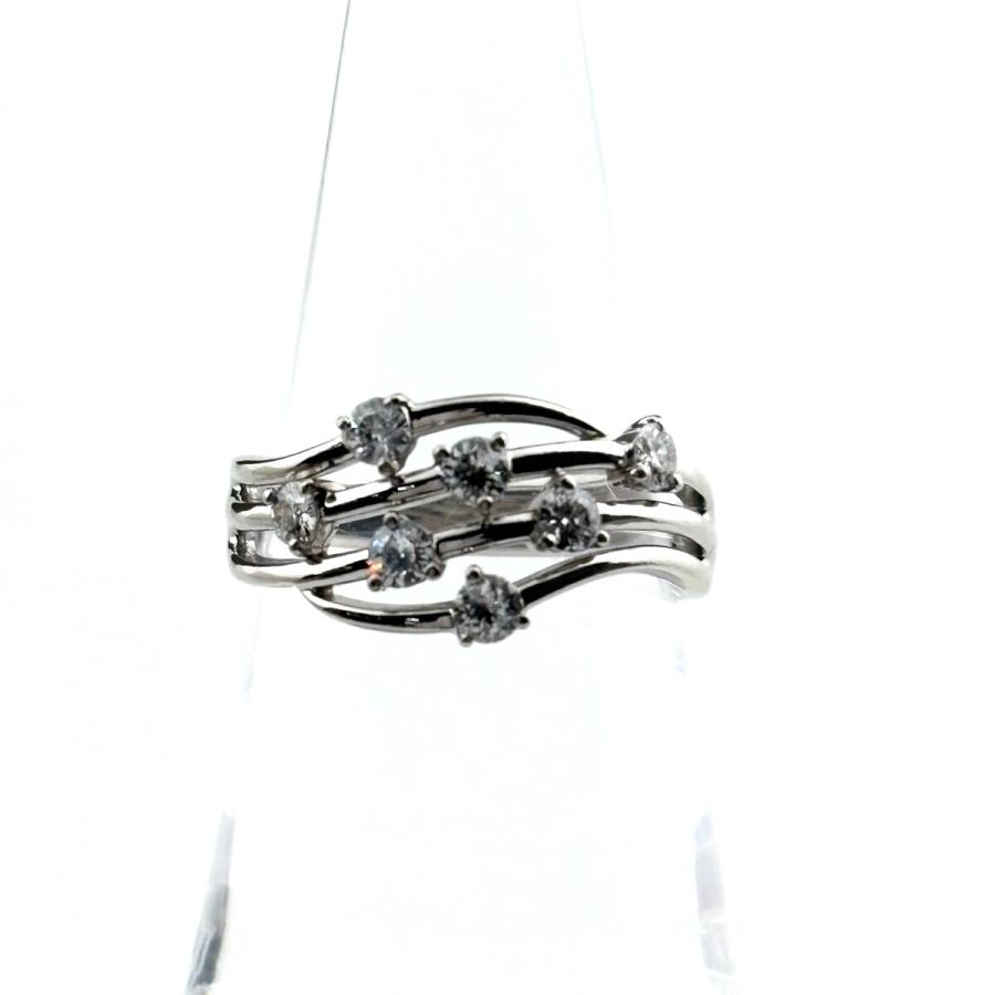 メレダイヤ デザインリング プラチナ 指輪 リング 11号 Pt900