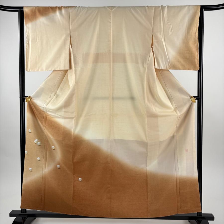 訪問着 身丈161cm 裄丈64cm 正絹 秀品 【中古】 訪問着 身丈161cm 裄64cm レディース 袷 風景画 裄Mサイズ 秋冬春用
