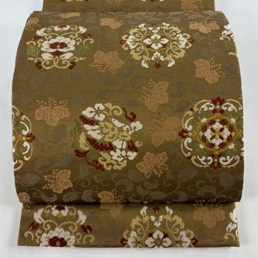 【最高級】正絹 袋帯 黒地 金彩 山並み 華文 六通柄 436cm 逸品 miyagawa-kimono_sb51004
