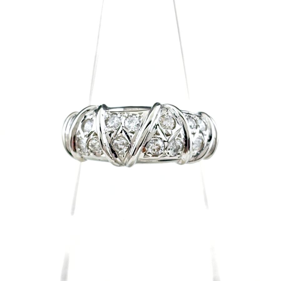 メレダイヤ デザインリング プラチナ 指輪 リング 7号 Pt850