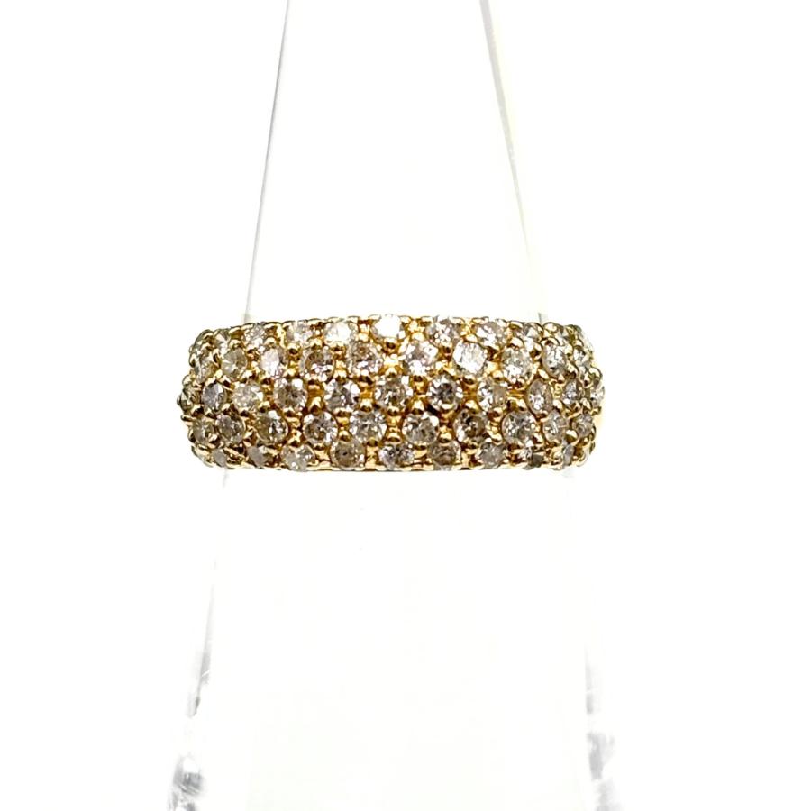 メレダイヤ デザインリング YG イエローゴールド 指輪 リング 11号 K18