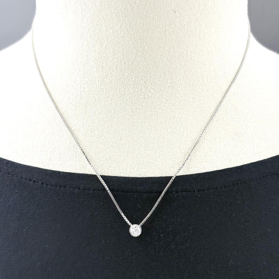 pt850レディースネックレス&ダイヤモンドトップ中古 ダイヤモンド デザインネックレス プラチナ ペンダント ネックレス