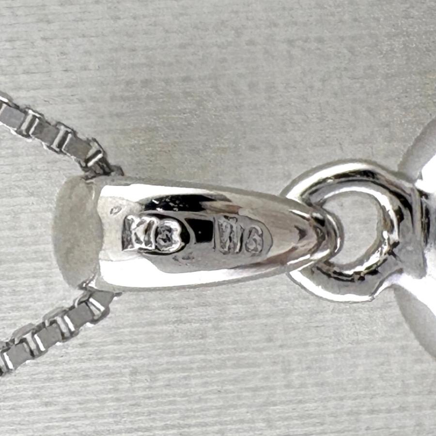 ルビー デザインネックレス WG ホワイトゴールド メレダイヤ