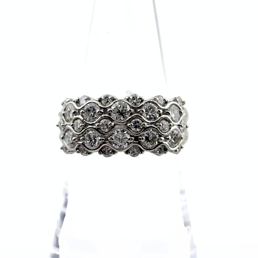 メレダイヤ デザインリング プラチナ 指輪 リング 15号 Pt900