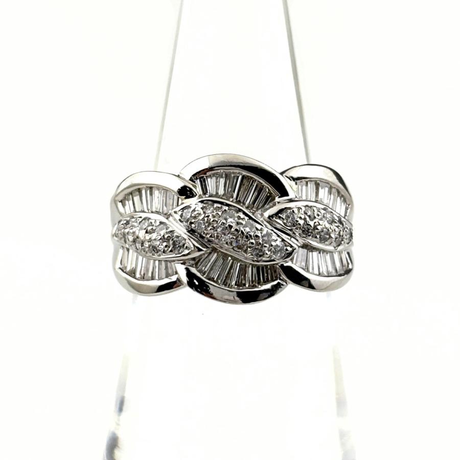 メレダイヤ デザインリング プラチナ 指輪 リング 12号 Pt900