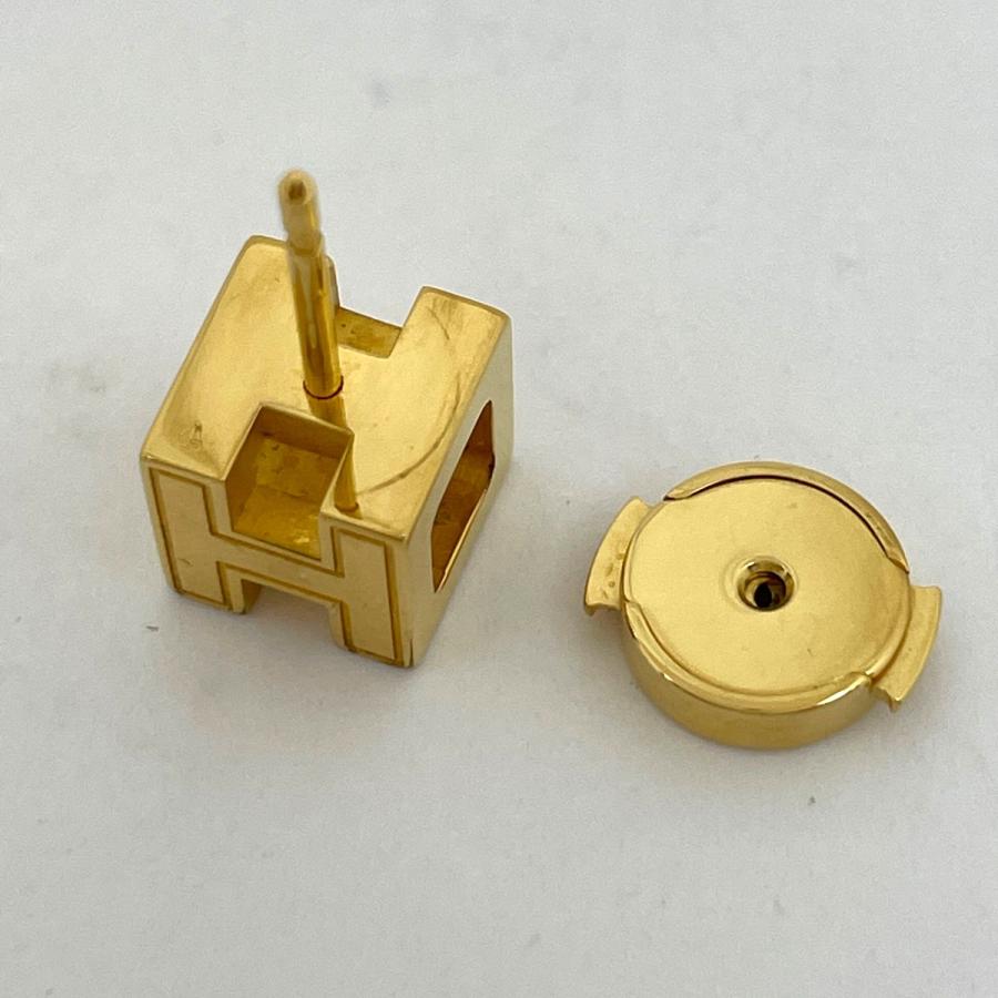 HERMES（エルメス） カージュドアッシュ Hキューブ ピアス Hロゴ