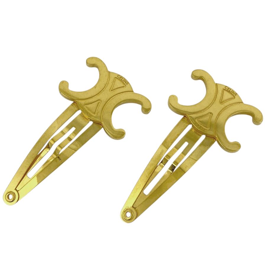 CELINE トリオンフゴールド ヘアピン CELINE（セリーヌ） トリオンフ ヘアピン 髪留め 髪飾り ヘアクリップ