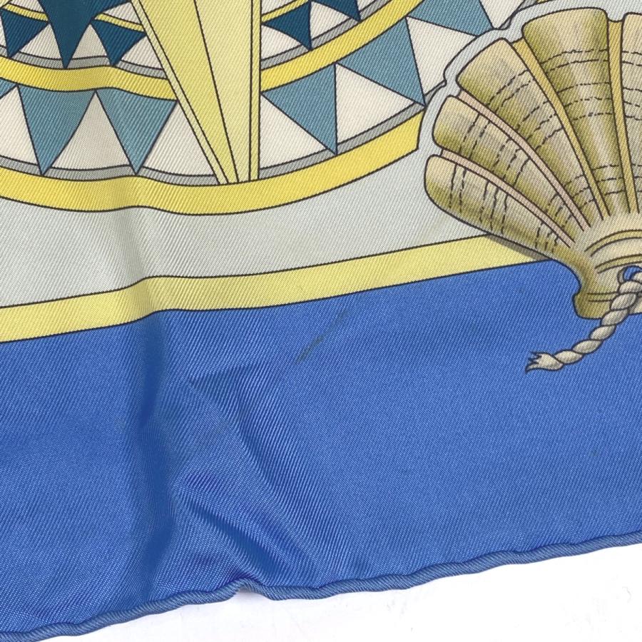 HERMES（エルメス） カレ 90 L'AIR MARIN 海風 船 貝殻 スカーフ