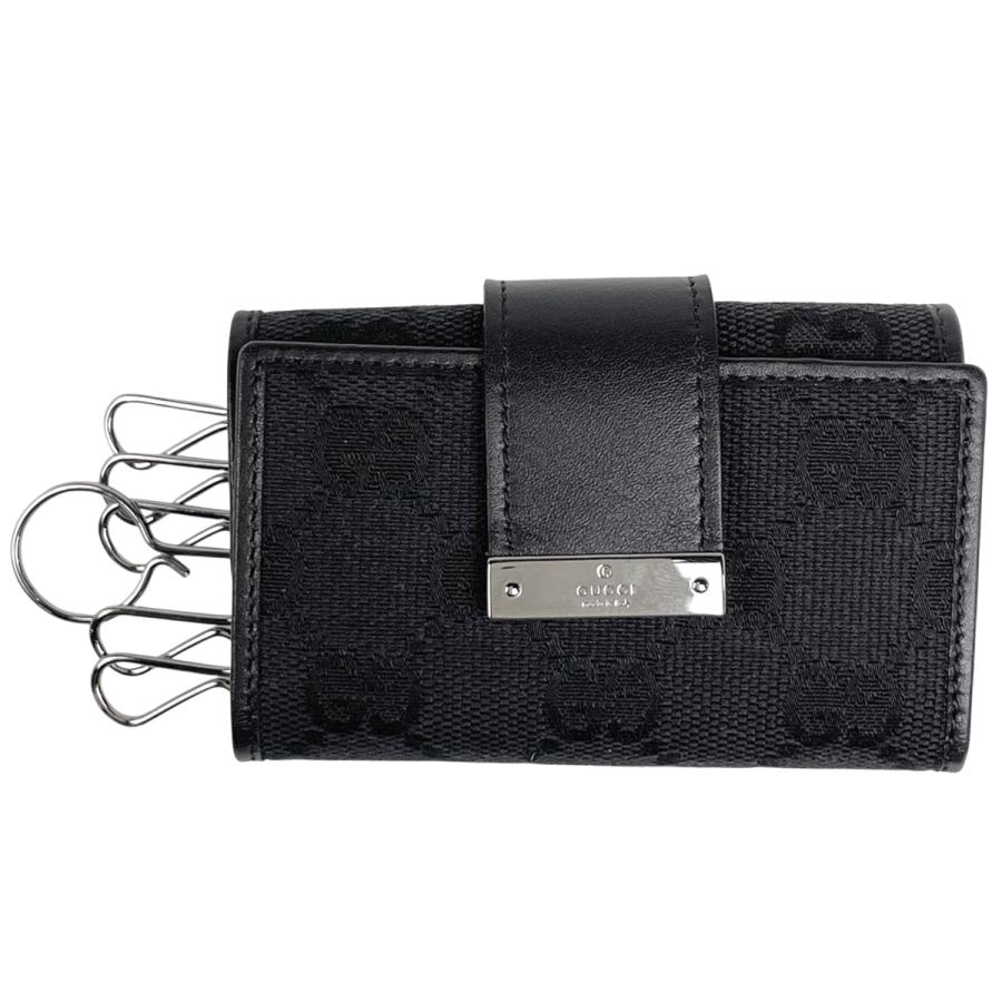 GUCCI グッチ キーケース ブラック 黒 6連 型押し GUCCI（グッチ） GUCCI GG柄 6連 キーケース キーリング 鍵入れ キー