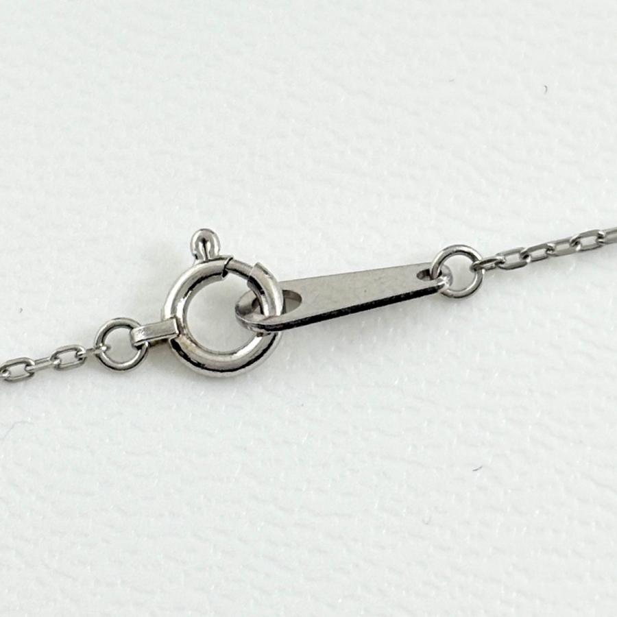 ハートモチーフ デザインネックレス プラチナ メレダイヤ ネックレス Pt900 Pt850 ダイヤモンド レディース 中古