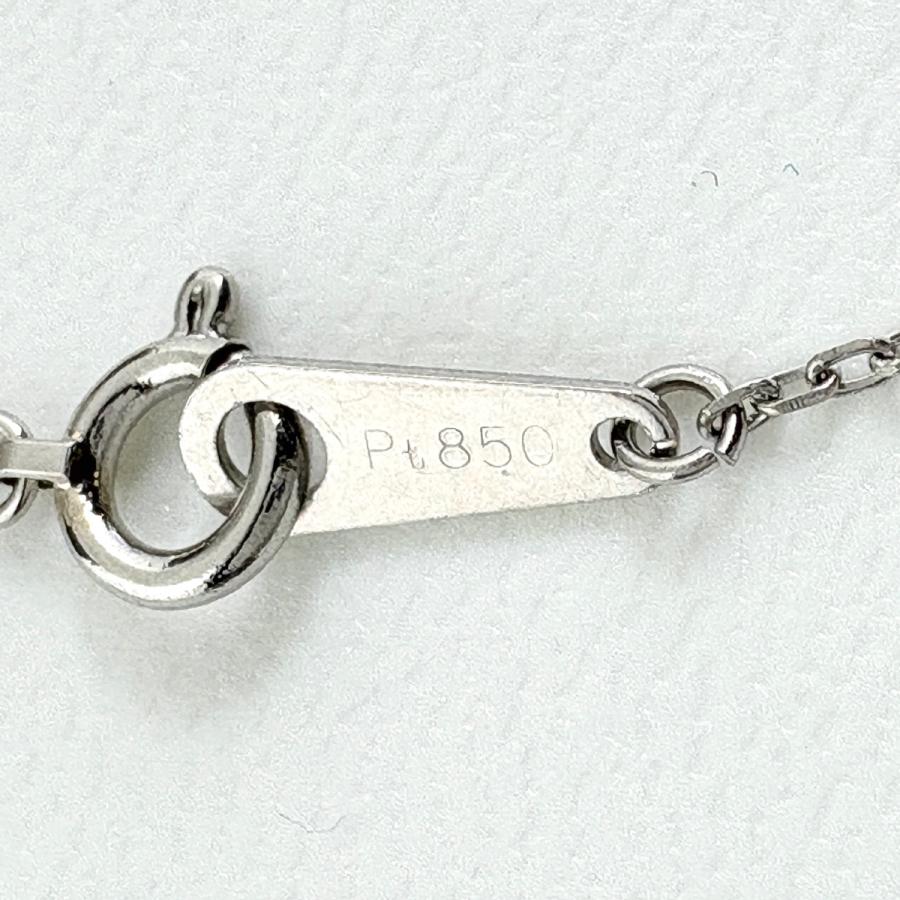 ハートモチーフ デザインネックレス プラチナ メレダイヤ ネックレス Pt900 Pt850 ダイヤモンド レディース 中古