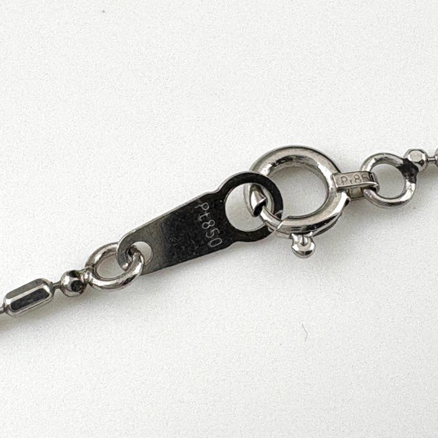 クロスモチーフ ネックレス プラチナ メレダイヤ ペンダント 十字架 ネックレス Pt850 ダイヤモンド レディース 中古