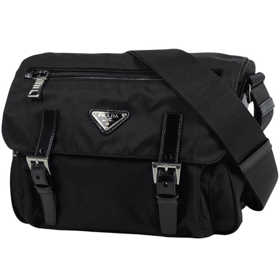 PRADA（プラダ） ロゴプレート ショルダーバッグ メッセンジャーバッグ