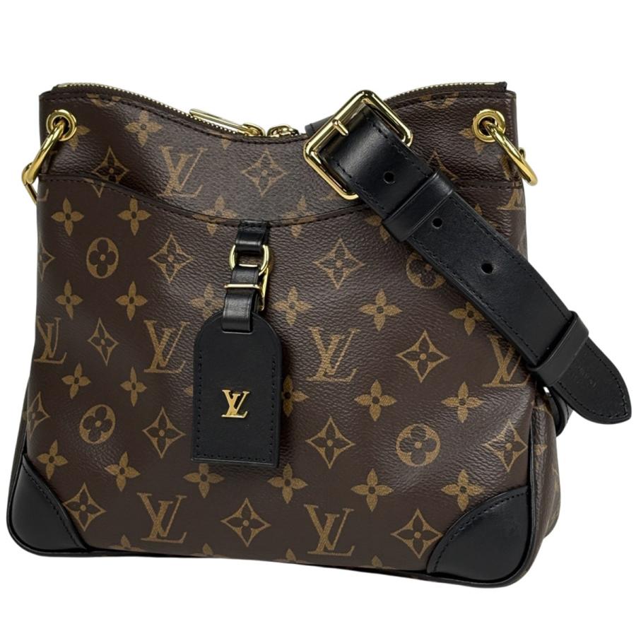 ルイ ヴィトン モノグラム オデオンNM PM 斜め掛け ショルダーバッグ M45353 ブラウン ブラック PVC レディース LOUIS VUITTON 【中古】 LOUIS VUITTON（ルイ・ヴィトン） オデオン NM PM 斜め掛け ショルダー