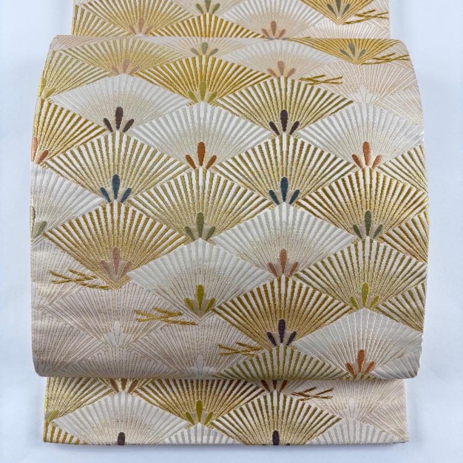 美品 袋帯 逸品 落款あり 織匠十一代目 篠屋宗兵衛 若松 金糸 箔