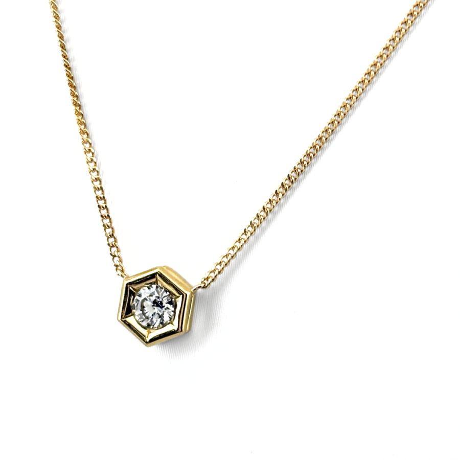 値下げ！中古 天然ダイヤモンド ネックレス(箱なし) 750ダイヤ