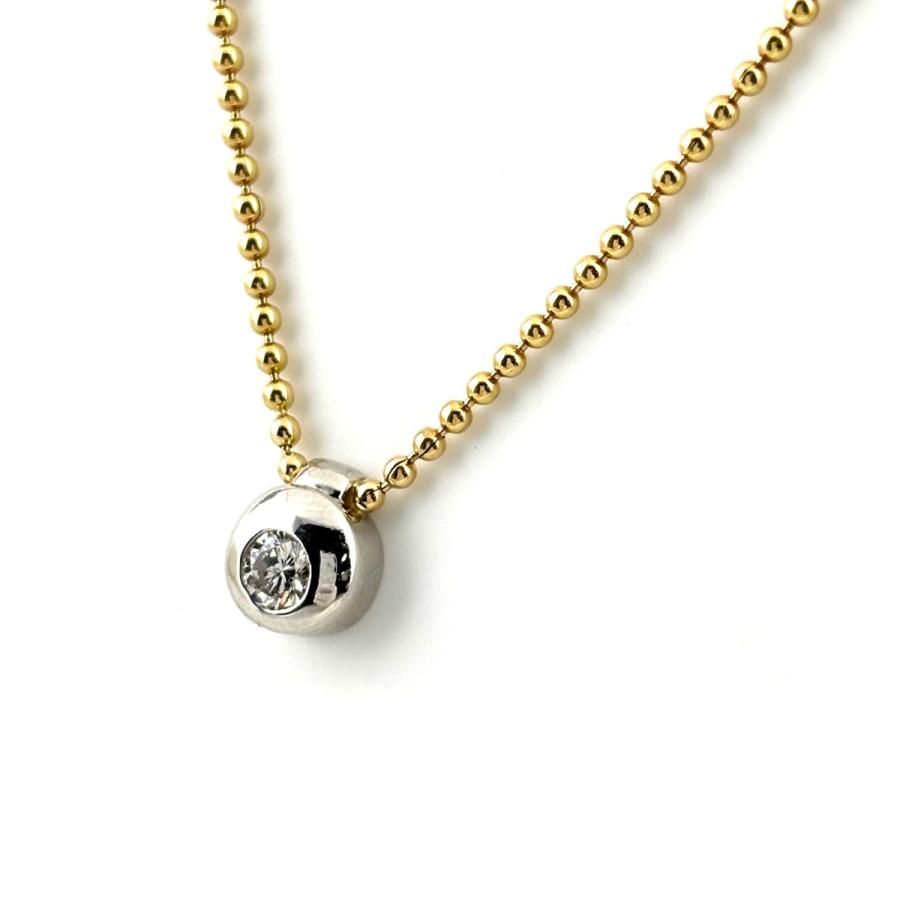 メレダイヤ デザインネックレス YG イエローゴールド プラチナ