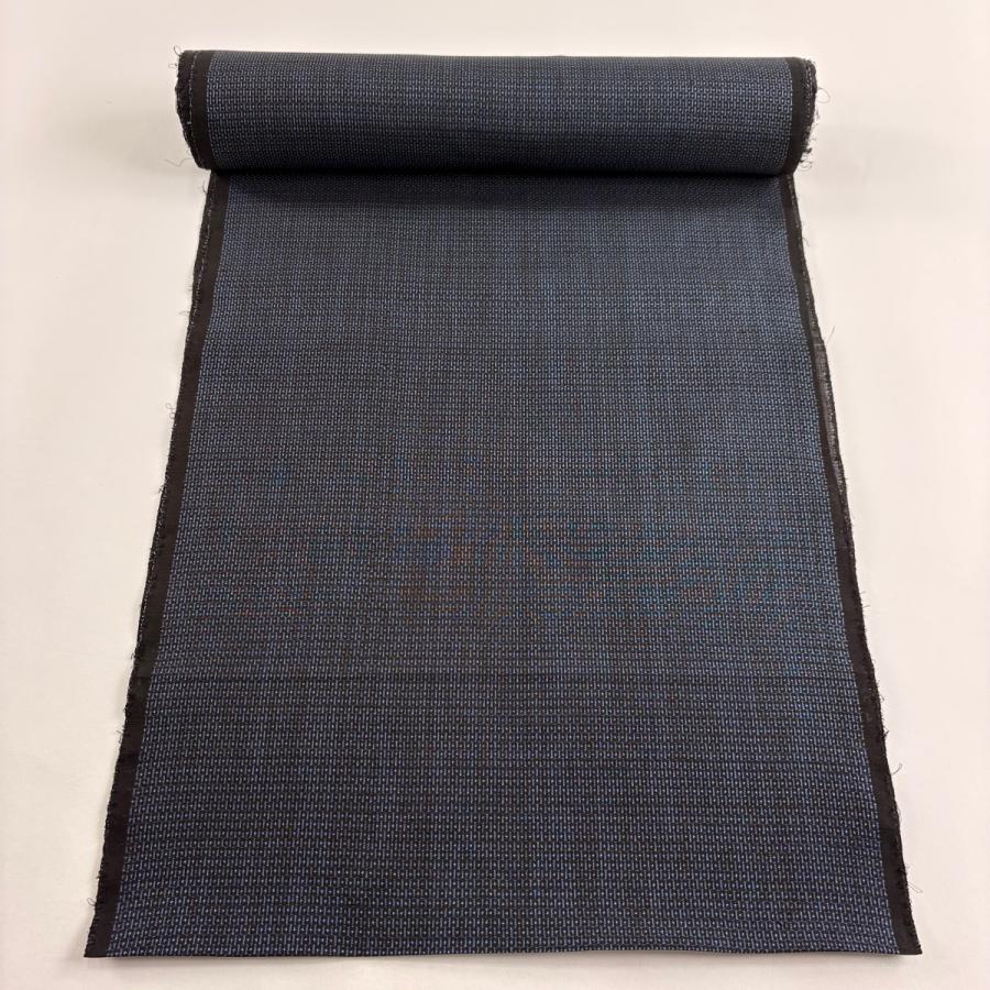 反物 秀品 大島紬 夏大島 薄物 証紙 亀甲絣 紺色 正絹 中古 : リユース