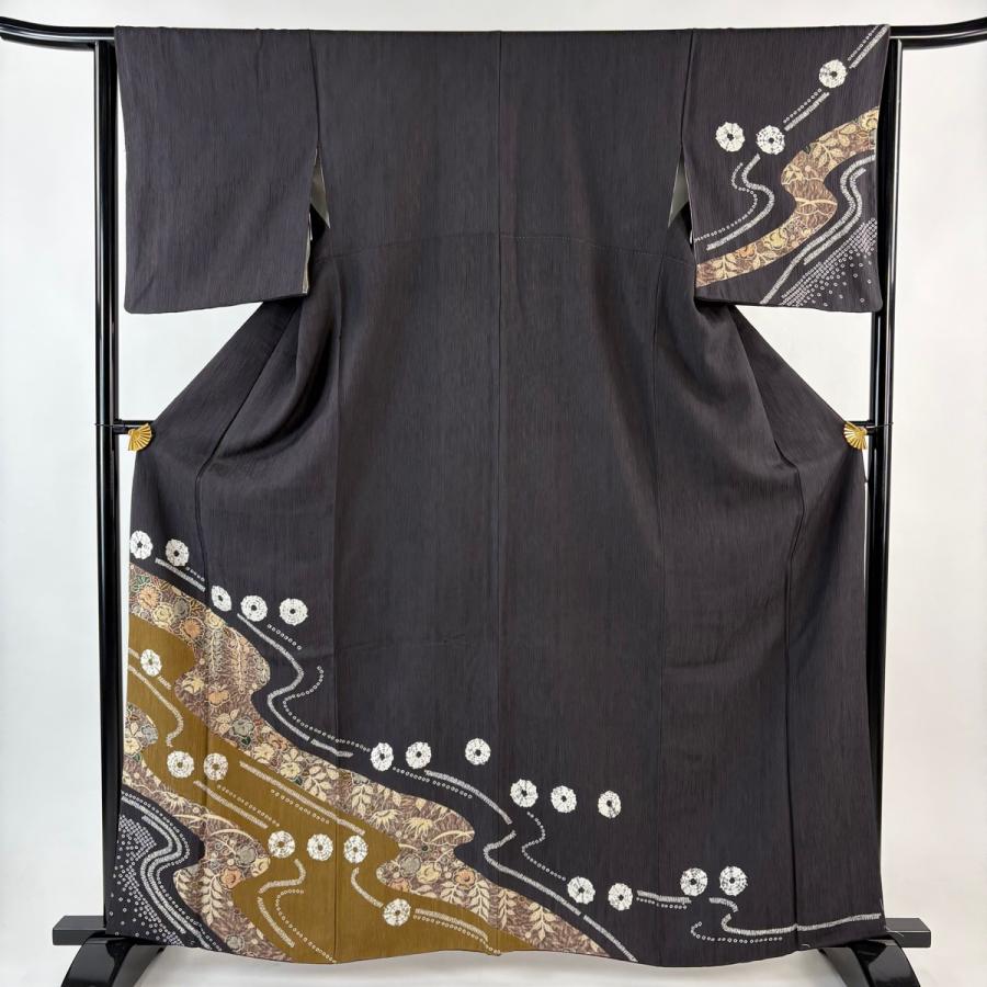 ★専用★未使用品 訪問着 辻が花 身丈171cm 裄丈71cm トールサイズ正絹 中古】 訪問着 袷 レディース 正絹 灰紫 辻が花 身丈170cm 裄丈68cm