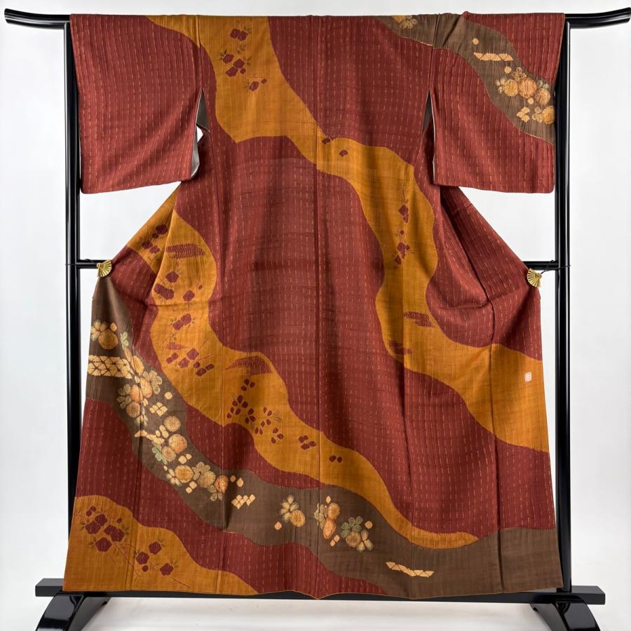 最終値下げしました。 別染 竺仙 袷小紋 卵色に海老茶、柳葉裏 茶席に 楽天市場】【クーポンで26%OFF】東京染 松煙染 特選友禅小紋着尺