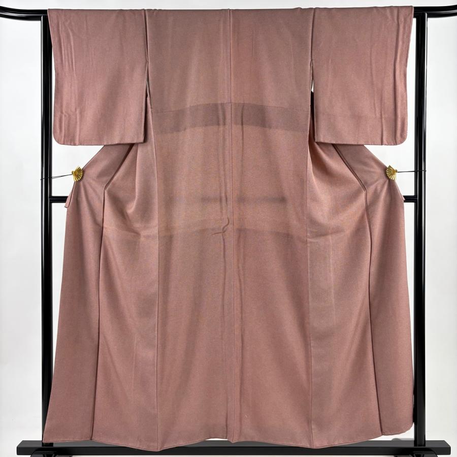 江戸小紋 身丈156.5cm 裄丈63cm S 袷 鮫 小豆色 正絹 秀品 中古