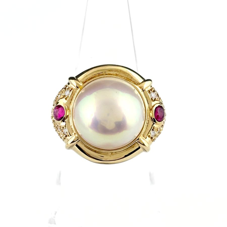 タサキ TASAKI パール デザインリング YG イエローゴールド 指輪