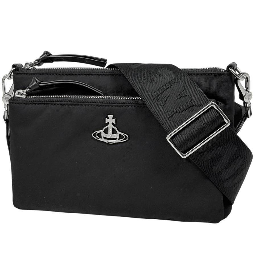 Vivienne Westwoodビーガン 黒 ショルダーバッグ Vivienne Westwood（ヴィヴィアンウエストウッド） ロゴ ショルダー