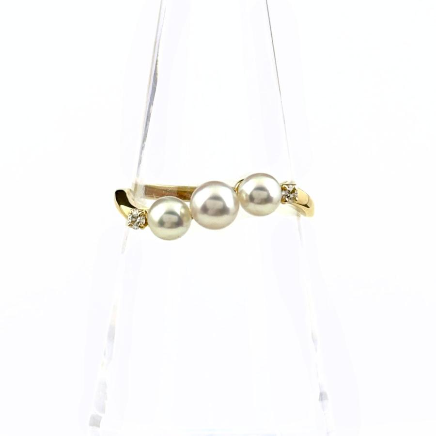 MIKIMOTO（ミキモト） パール デザインリング YG イエローゴールド