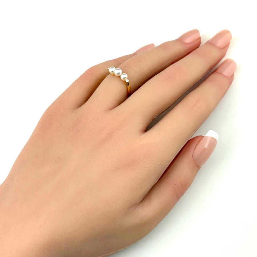 MIKIMOTO（ミキモト） パール デザインリング YG イエローゴールド