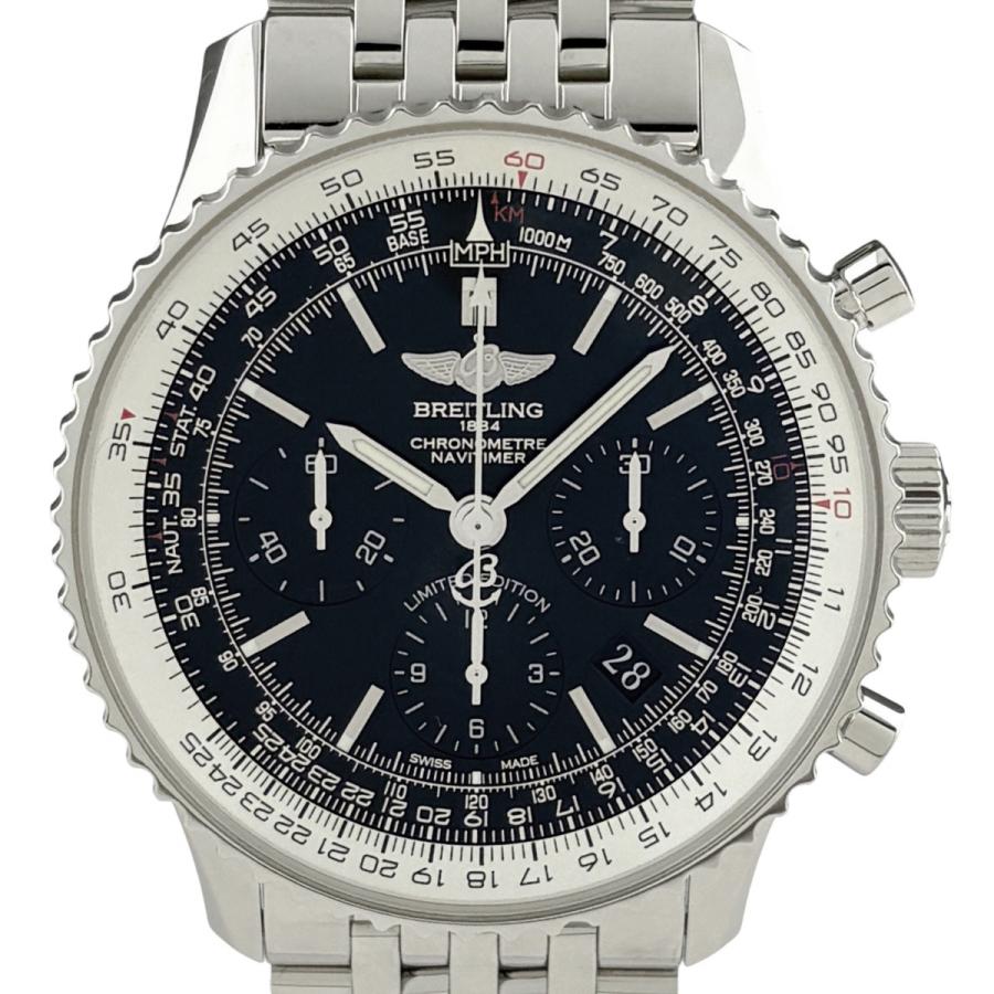 OH済 保証書 ブライトリング BREITLING ナビタイマー01 ブラックブラック リミテッド 日本限定400本 AB01211Y BE65 腕時計 SS 自動巻き ブラック メンズ 中古 | ブライトリング