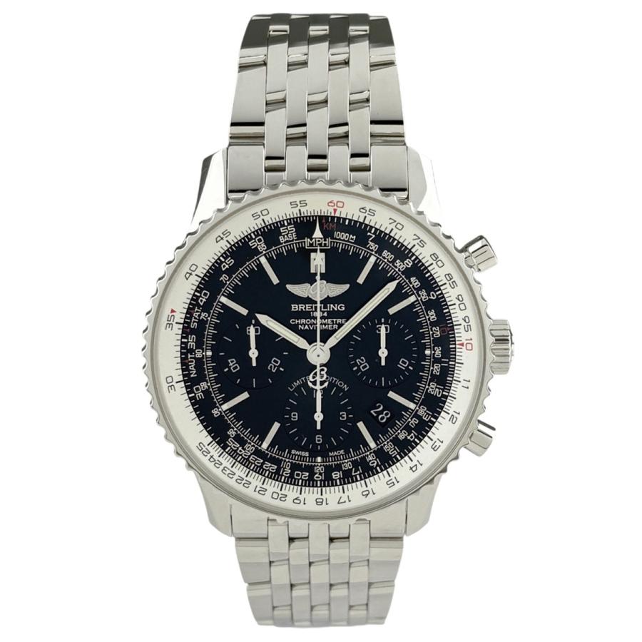 OH済 保証書 ブライトリング BREITLING ナビタイマー01 ブラックブラック リミテッド 日本限定400本 AB01211Y BE65 腕時計 SS 自動巻き ブラック メンズ 中古 | ブライトリング | 01