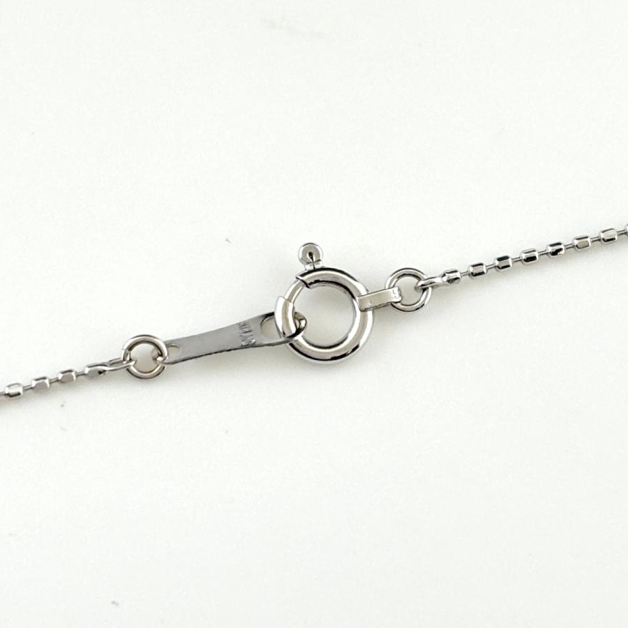 クロスモチーフ デザインネックレス WG ホワイトゴールド ペンダント メレダイヤ ネックレス K18 WG ダイヤモンド レディース 中古_4