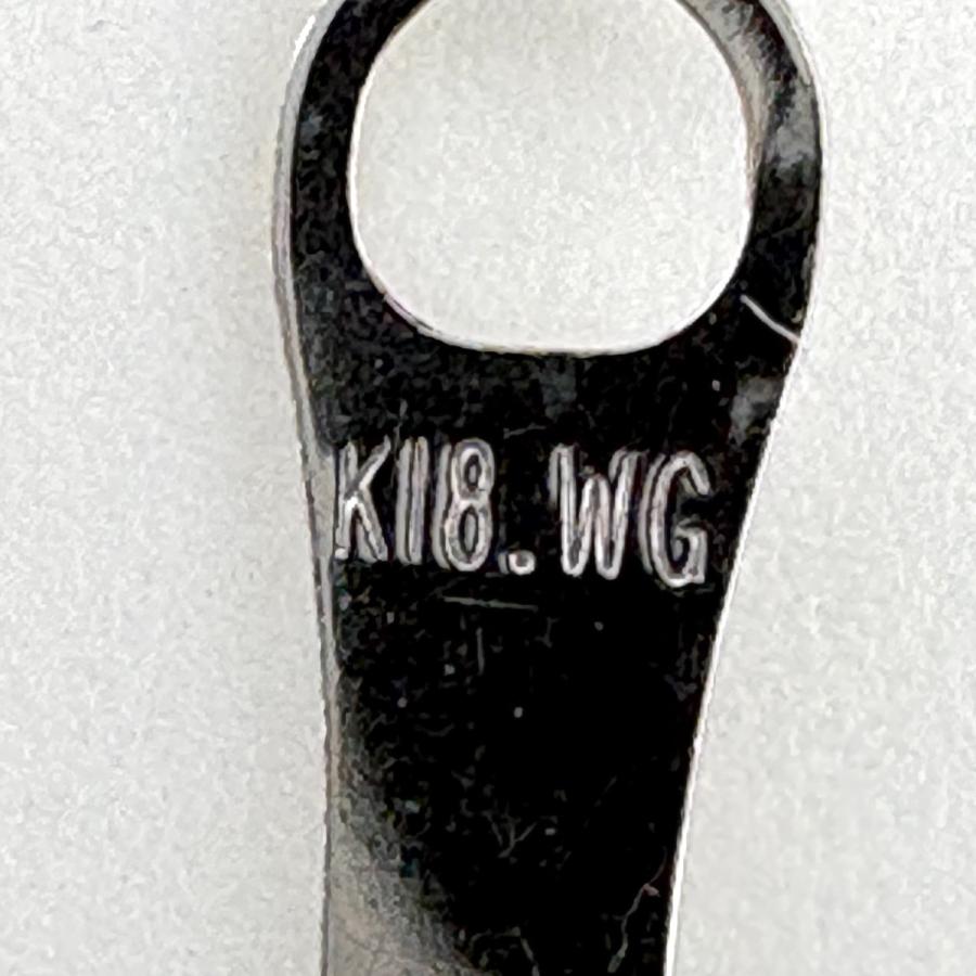 クロスモチーフ デザインネックレス WG ホワイトゴールド ペンダント メレダイヤ ネックレス K18 WG ダイヤモンド レディース 中古_7