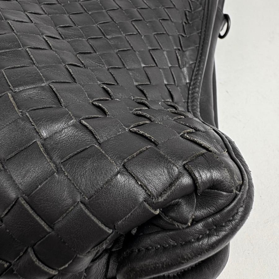 希少 ボッテガヴェネタ ビジネスバッグ イントレチャートレザー グレー 2室 ボッテガヴェネタ BOTTEGAVENETA イントレチャート ビジネスバッグ